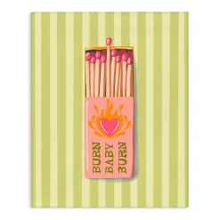 Stupell Industries Burn Baby Matches Canvas, design by Elyse Anastacia