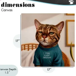 Stupell Industries Cattitude Speak Fluent Judgement Canvas, design by Lucia Heffernan