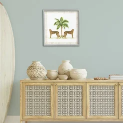 Stupell Industries Cheetah Duo & Palm Tree Framed Giclee By Janet Tava