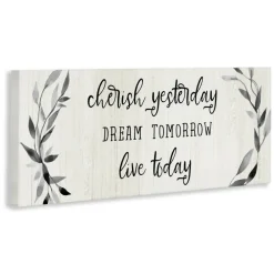 Stupell Industries Cherish Dream Live Today Canvas Wall Art, design by Carol Robinson