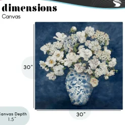 Stupell Industries Classic Blue Chinoiserie Vase Canvas, design by Charlene Olson