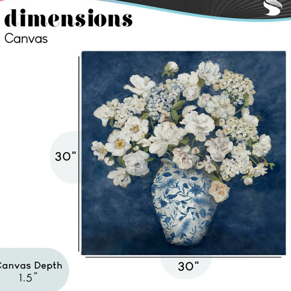 Stupell Industries Classic Blue Chinoiserie Vase Canvas, design by Charlene Olson