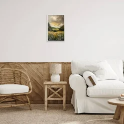 Stupell Industries Clouded Daisy Path Black Framed Giclee Art, design by Creative Studio