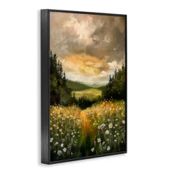 Stupell Industries Clouded Daisy Path Black Framed Giclee Art, design by Creative Studio