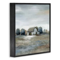 Stupell Industries Countryside Barn Neutral Tones Framed Giclee Art