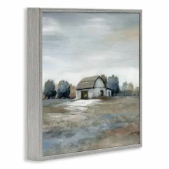 Stupell Industries Countryside Barn Neutral Tones Framed Giclee Art