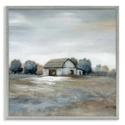 Stupell Industries Countryside Barn Neutral Tones Framed Giclee Art
