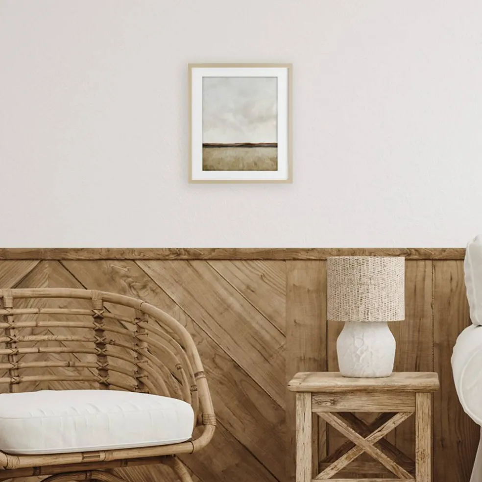 Stupell Industries Distant View in Neutrals Framed Print Under Glass, design by Kim Allen