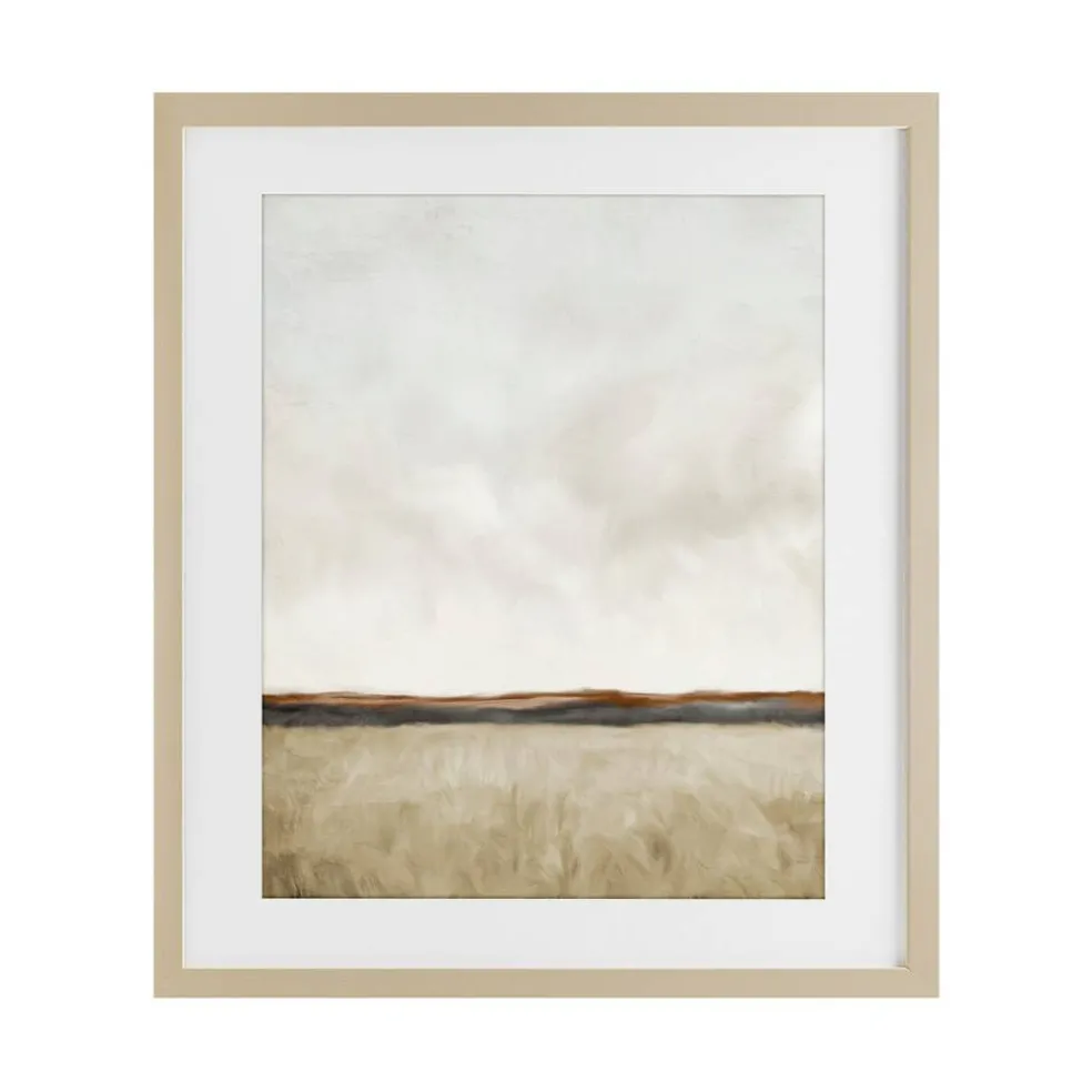 Stupell Industries Distant View in Neutrals Framed Print Under Glass, design by Kim Allen