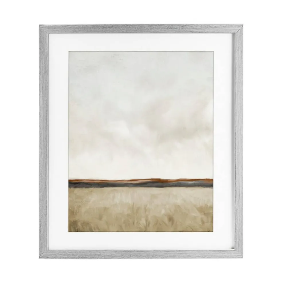 Stupell Industries Distant View in Neutrals Framed Print Under Glass, design by Kim Allen