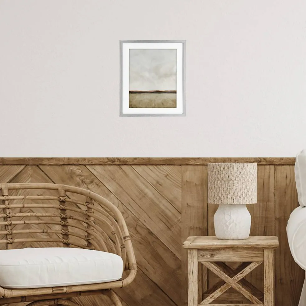 Stupell Industries Distant View in Neutrals Framed Print Under Glass, design by Kim Allen