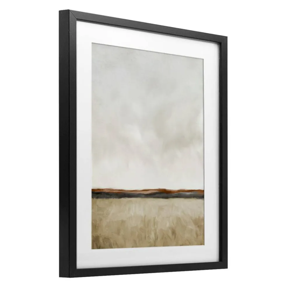 Stupell Industries Distant View in Neutrals Framed Print Under Glass, design by Kim Allen