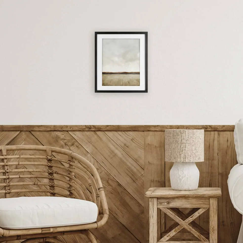 Stupell Industries Distant View in Neutrals Framed Print Under Glass, design by Kim Allen