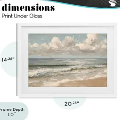 Stupell Industries Distressed Beach Horizon Framed Print Under Glass, design by Jacky Ngan