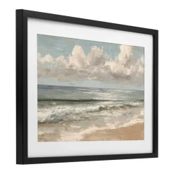 Stupell Industries Distressed Beach Horizon Framed Print Under Glass, design by Jacky Ngan
