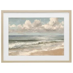 Stupell Industries Distressed Beach Horizon Framed Print Under Glass, design by Jacky Ngan