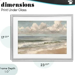 Stupell Industries Distressed Beach Horizon Framed Print Under Glass, design by Jacky Ngan