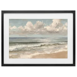 Stupell Industries Distressed Beach Horizon Framed Print Under Glass, design by Jacky Ngan