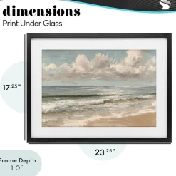 Stupell Industries Distressed Beach Horizon Framed Print Under Glass, design by Jacky Ngan