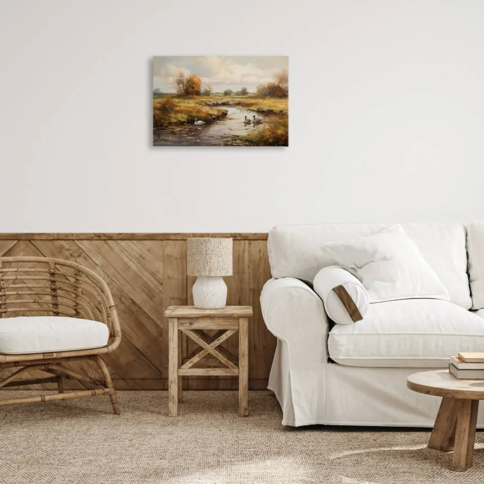 Stupell Industries Ducky Days Landscape Canvas Wall Art Design by Petal Prints Design