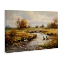 Stupell Industries Ducky Days Landscape Canvas Wall Art Design by Petal Prints Design