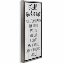 Stupell Industries Fall Bucket List Casual Sign Floater Framed Art