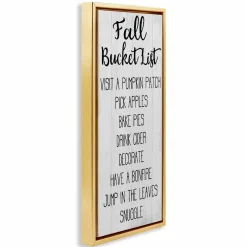 Stupell Industries Fall Bucket List Casual Sign Floater Framed Art