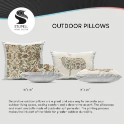 Stupell Industries Gingham Bordered Pumpkin Outdoor Printed Pillow