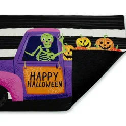 Stupell Industries Happy Halloween Skeleton Driver Printed Outdoor Door Mat, design by Arrolynn Weiderhold, 18"x30"