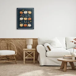 Stupell Industries Hello Fall Mixed Pumpkins Canvas Wall Art