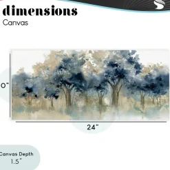 Stupell Industries Indigo Woodland Watercolor Study Canvas, design by Carol Robinson