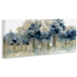 Stupell Industries Indigo Woodland Watercolor Study Canvas, design by Carol Robinson