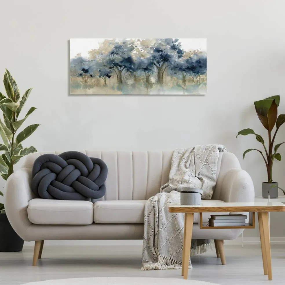 Stupell Industries Indigo Woodland Watercolor Study Canvas, design by Carol Robinson