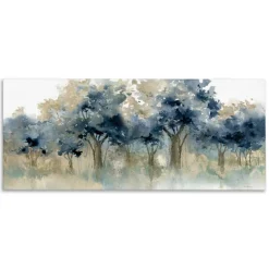 Stupell Industries Indigo Woodland Watercolor Study Canvas, design by Carol Robinson
