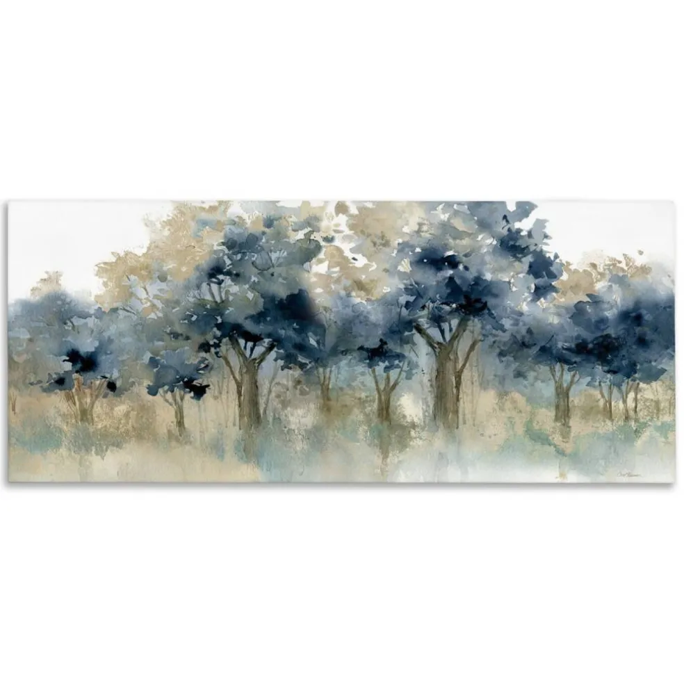 Stupell Industries Indigo Woodland Watercolor Study Canvas, design by Carol Robinson