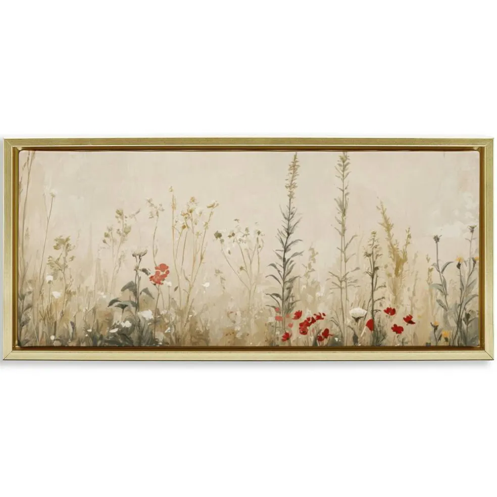 Stupell Industries Misty Meadow Flowers Floating Frame, design by Petal Prints Design
