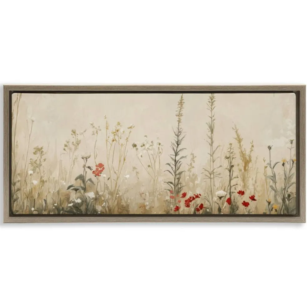 Stupell Industries Misty Meadow Flowers Floating Frame, design by Petal Prints Design