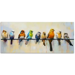Stupell Industries Modern Birds Perched Canvas Wall Art