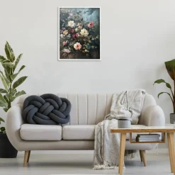 Stupell Industries Moody Dark Bouquet Framed Giclee Wall Art Design by Petal Prints Design