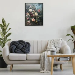 Stupell Industries Moody Dark Bouquet Framed Giclee Wall Art Design by Petal Prints Design
