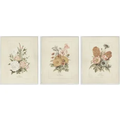 Stupell Industries Neutral Bouquet Studies 3pc Framed Giclee Set, design by Dan Meneely