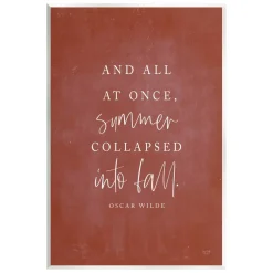 Stupell Industries Oscar Wilde Fall Quote Wall Plaque Art