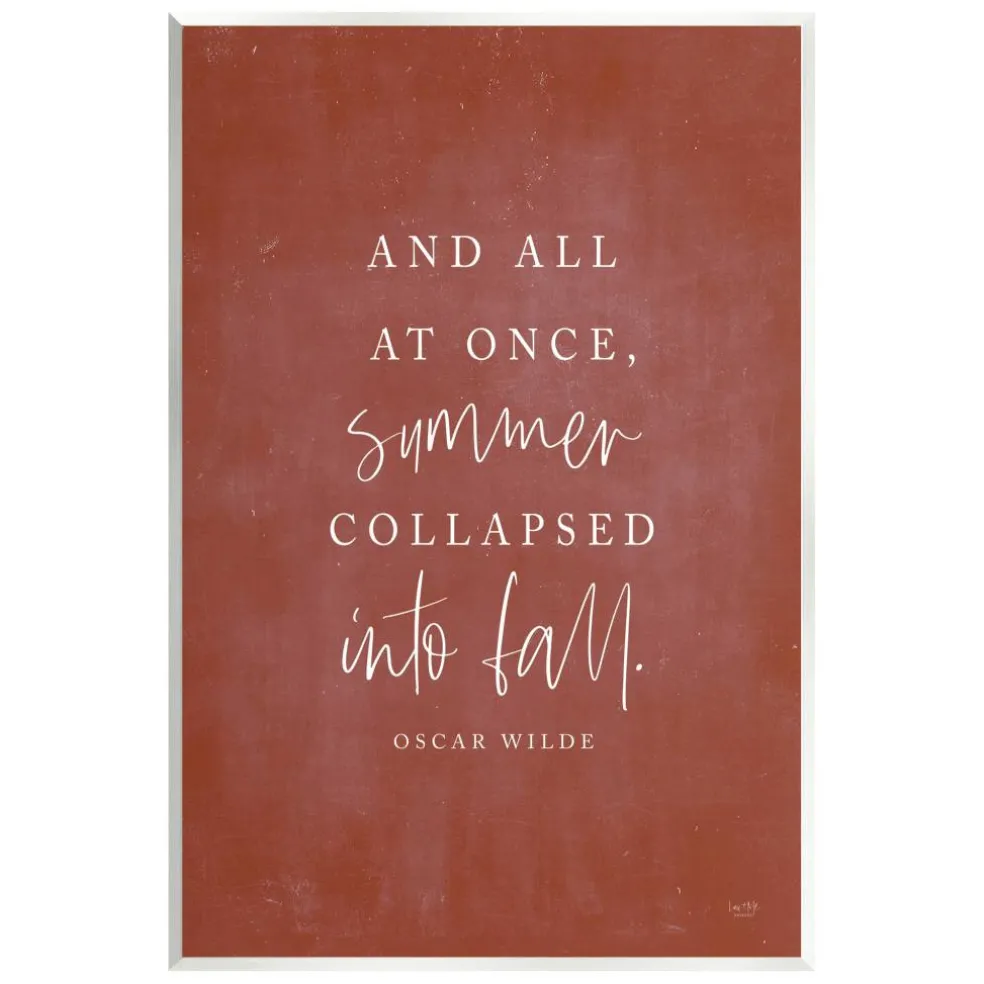 Stupell Industries Oscar Wilde Fall Quote Wall Plaque Art