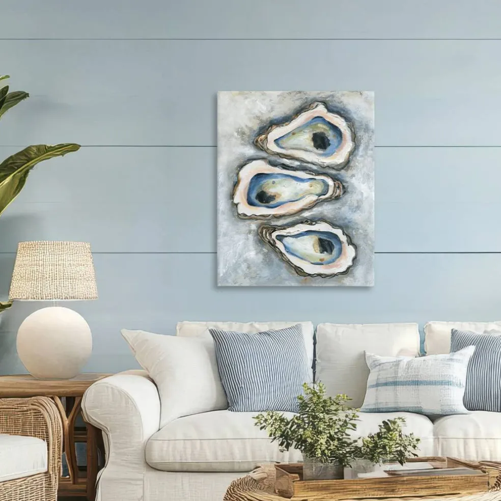 Stupell Industries Oyster Bar Trio Canvas Wall Art, design by Carol Robinson