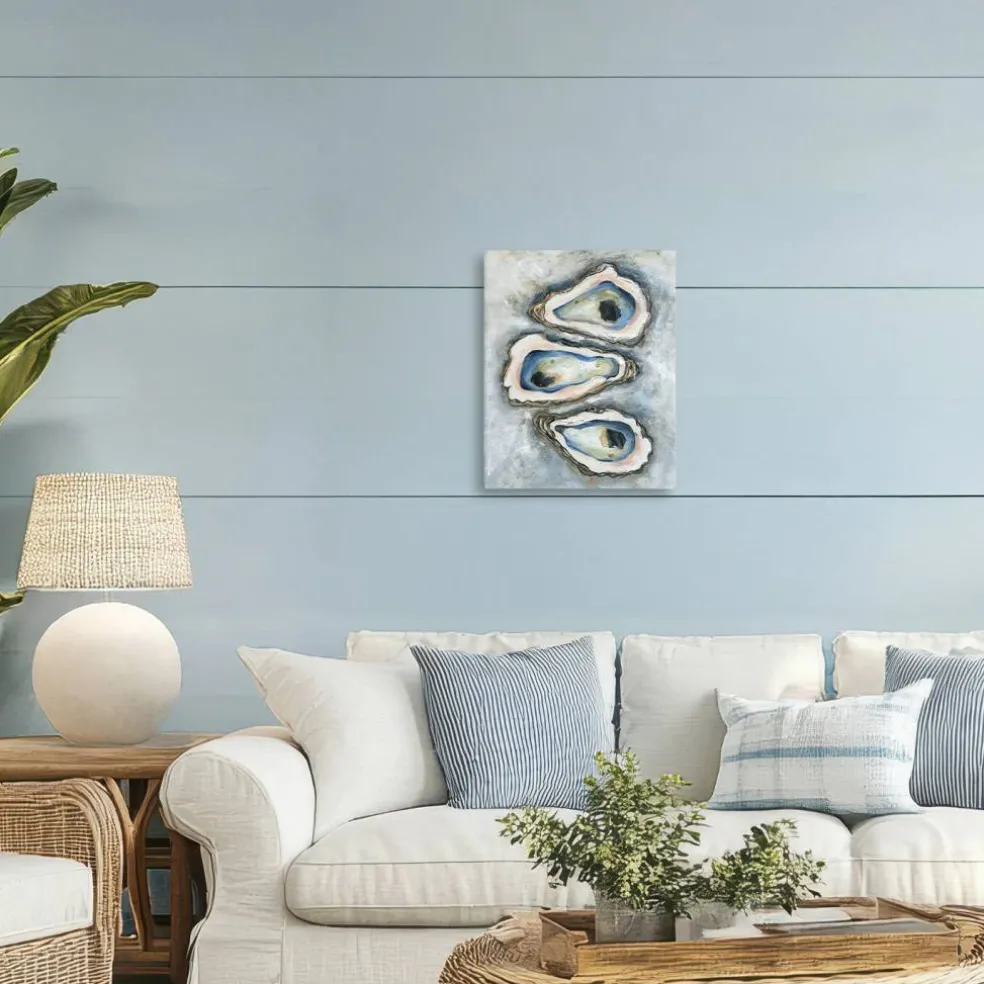 Stupell Industries Oyster Bar Trio Canvas Wall Art, design by Carol Robinson