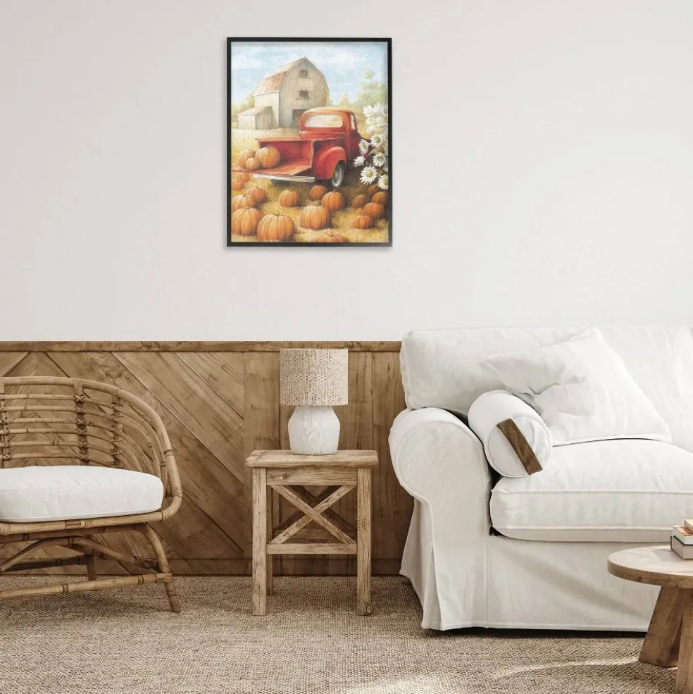 Stupell Industries Pumpkin Harvest Drop Off Framed Giclee Art