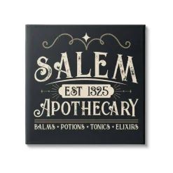Stupell Industries Salem Apothecary Vintage Witch Sign Square Canvas Wall Art