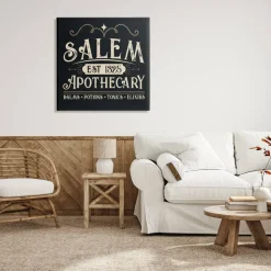 Stupell Industries Salem Apothecary Vintage Witch Sign Square Canvas Wall Art