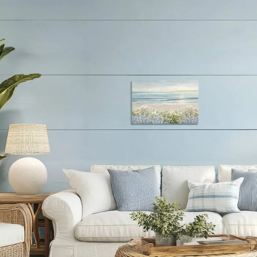 Stupell Industries Sand And Blooms Beach Canvas, design by Amber Sterling
