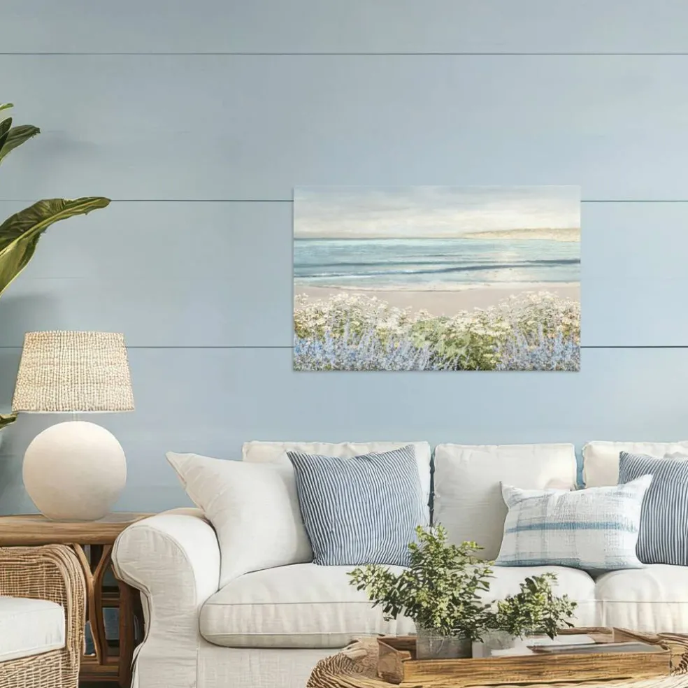 Stupell Industries Sand And Blooms Beach Canvas, design by Amber Sterling